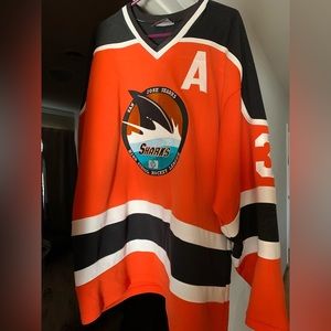 Mens San Jose Sharks High school hockey league jersey.